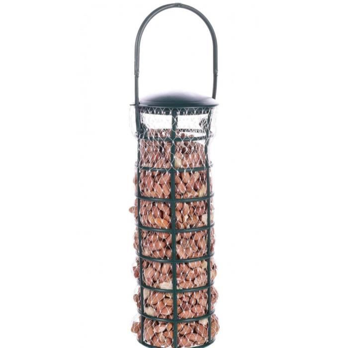 Alimentador de pássaros em silo plástico com sementes
