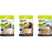 Dailys Golosinas para perros Cubitos liofilizados 50g - 3 sabores