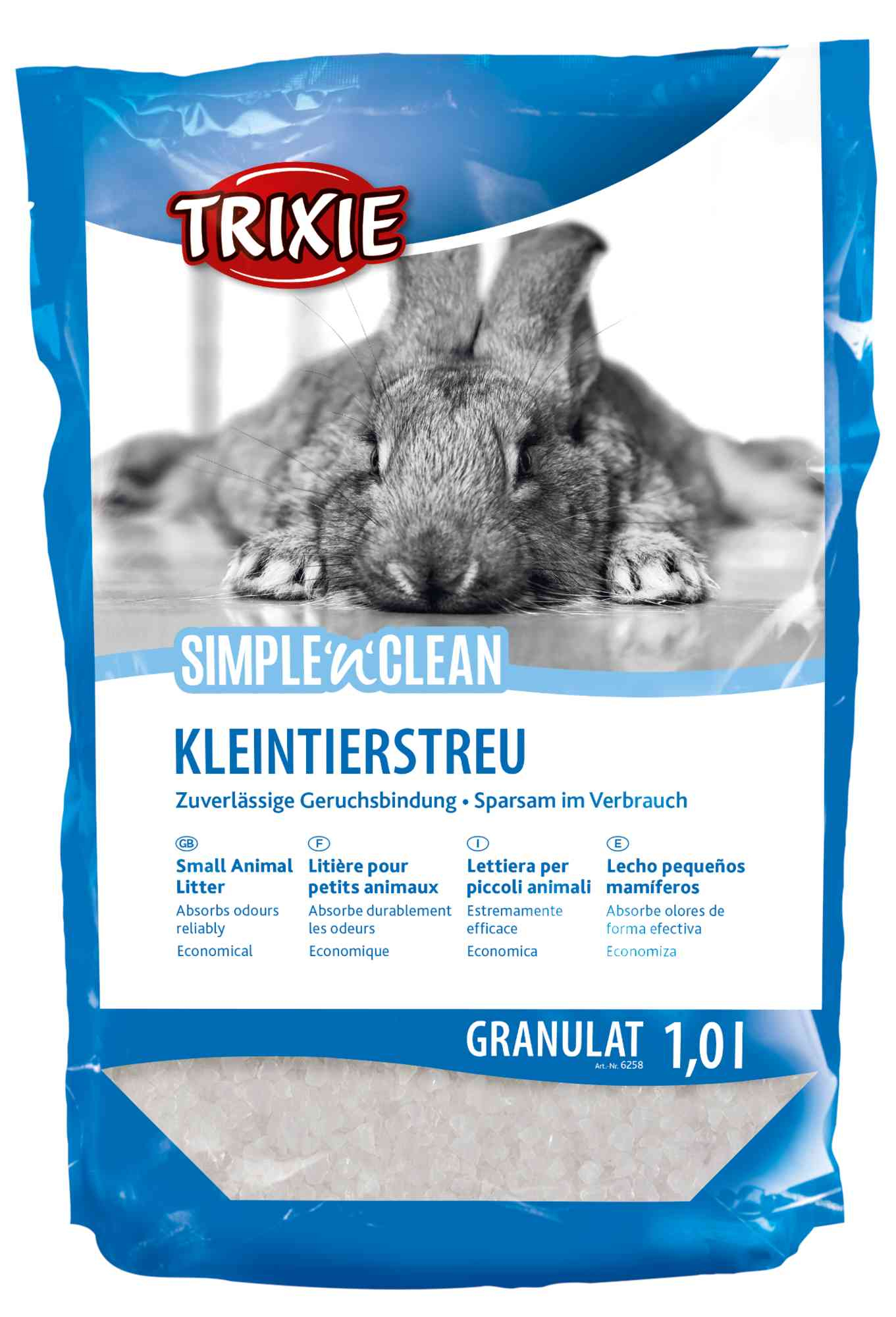 Areia de silicato para animais roedores Fresh’n’Easy com granulados da Trixie