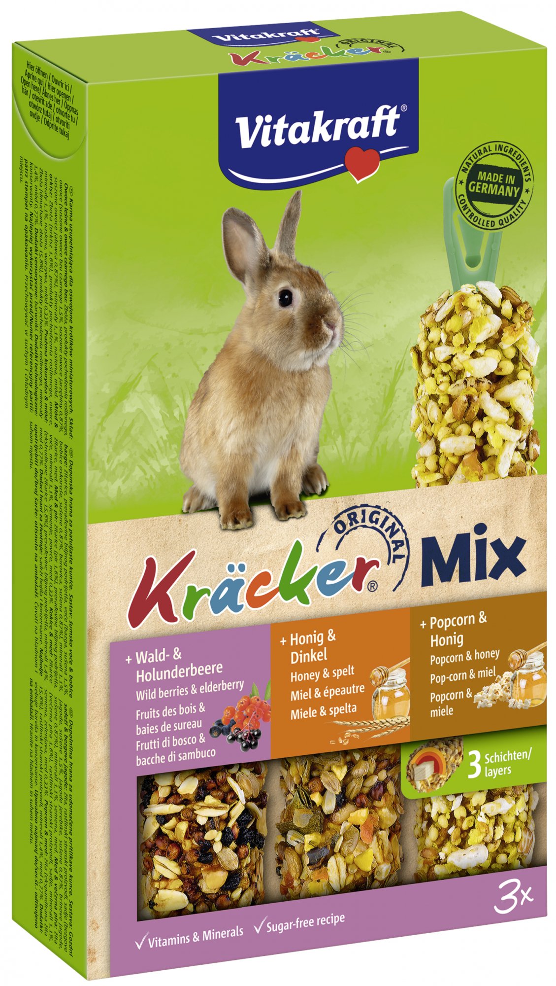 Vitakraft Kräcker Trio-Mix para conejos enanos