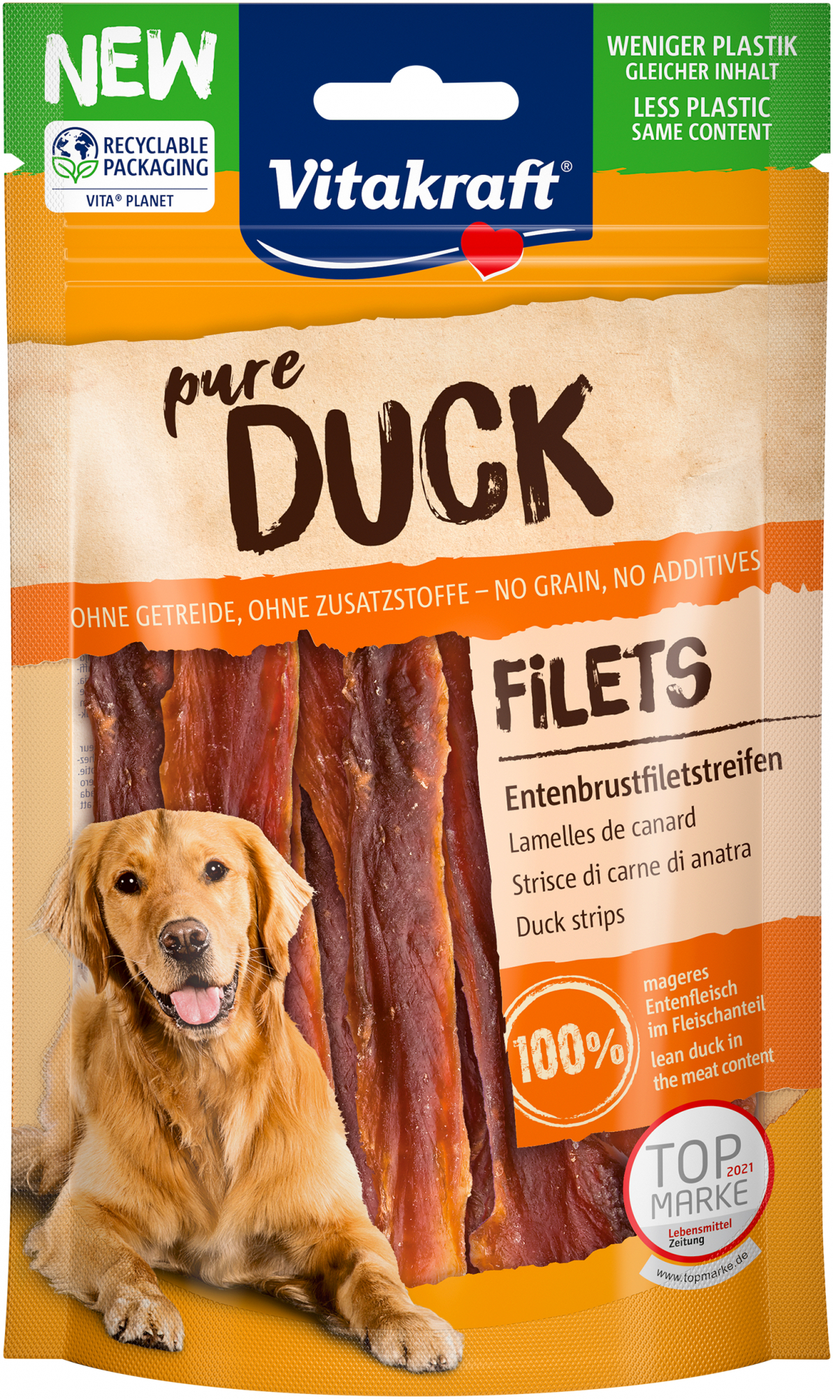 Vitakraft Duck : Lamelle anatra per cani