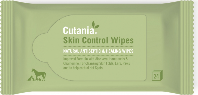 CUTANIA SkinControl Wipes Toallitas higiénicas para perros, gatos, caballos y otros animales