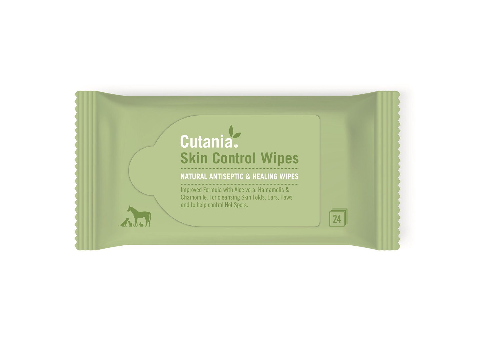 CUTANIA SkinControl Wipes Lingettes hygiéniques pour chien, chat, cheval et autres animaux