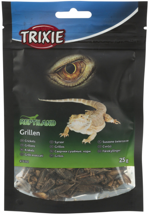 Grillons séchés 25 gr, pour reptiles. - Nourriture reptiles et