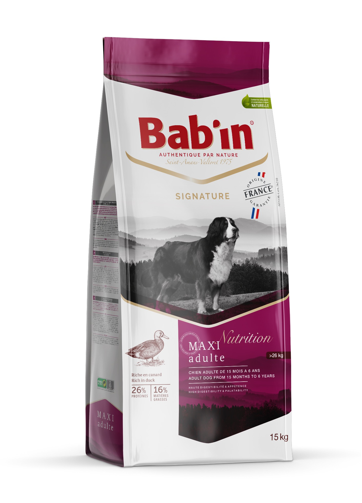 BAB'IN Signature Maxi Nutrition adulte - Alimento seco para cão adulto de porte grande