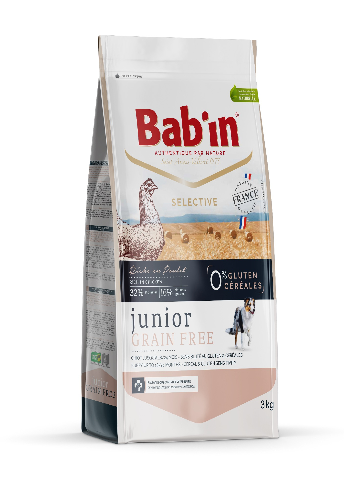 BAB'IN Selective Junior Grain Free mit Huhn für Welpen