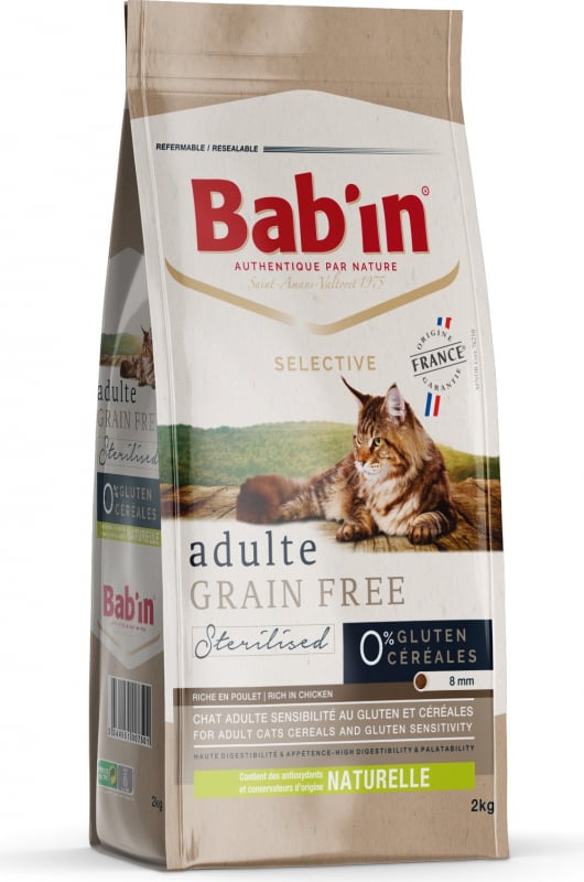 BAB'IN Selective Grain Free au poulet sans céréales pour chat adulte
