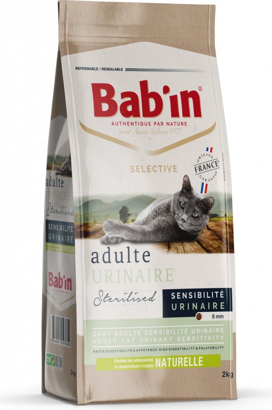 BAB'IN Selective adulte urinaire au canard pour chat adulte 
