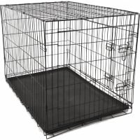 Cage de transport pliable en métal noire pour chien avec poignée Zolia Yala - Plusieurs tailles