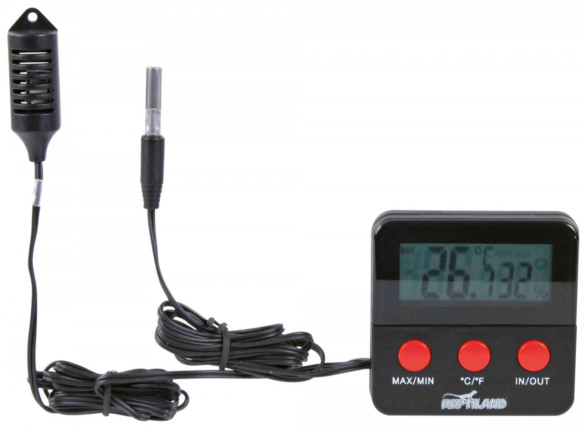 Thermomètre hygromètre digital ReptiZoo pour terrarium