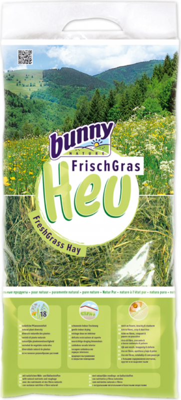 BUNNY FrischGras Heu Natuurlijk graslandhooi voor konijnen