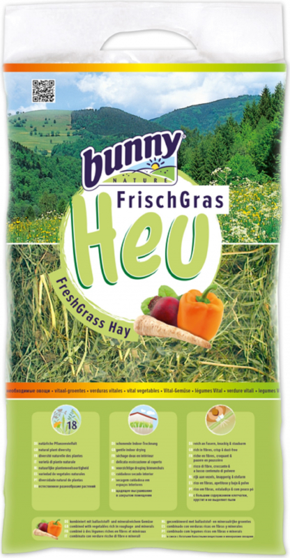BUNNY FrischGras Heu Heno fresco para conejos - varios sabores