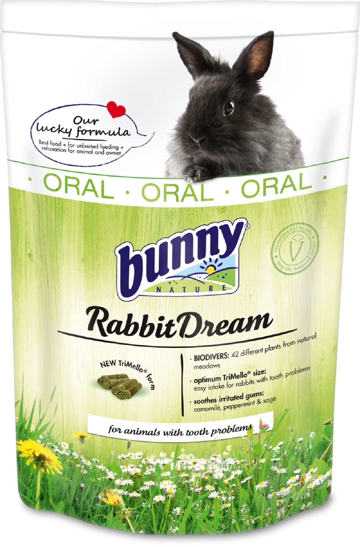 BUNNY RabbitDream Oral Alimento completo para conejos enanos con problemas dentales