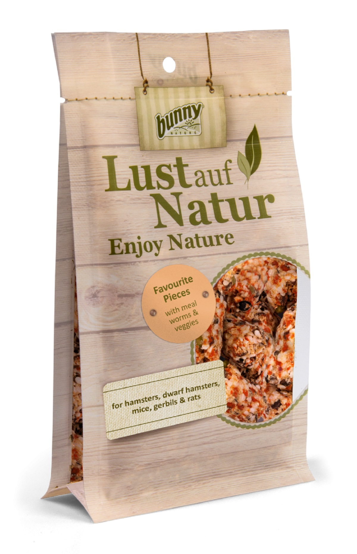 BUNNY Lust auf Natur Aliment complémentaire en morceaux à base de vers de farine et de légumes Rongeurs