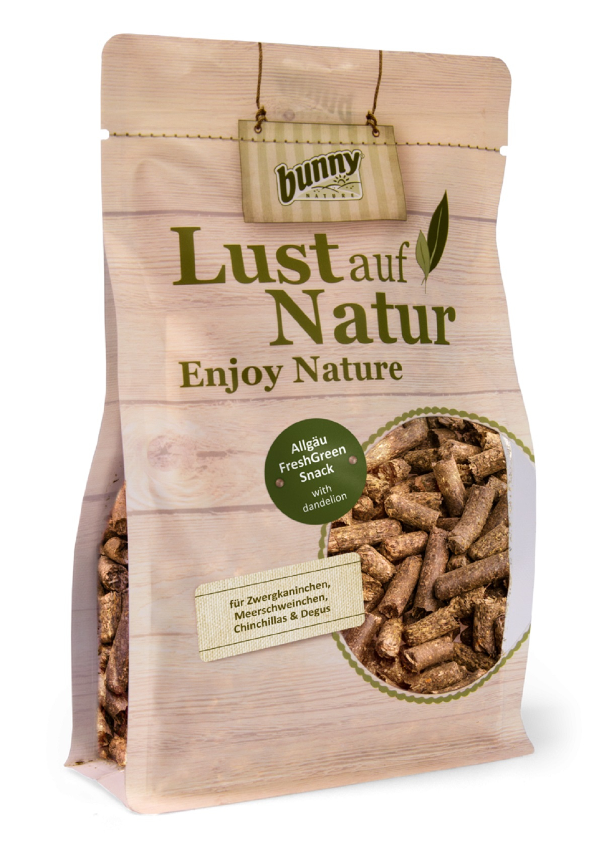 BUNNY Lust auf Natur Alimentos complementares com plantas verdes e dentes-de-leão roedores