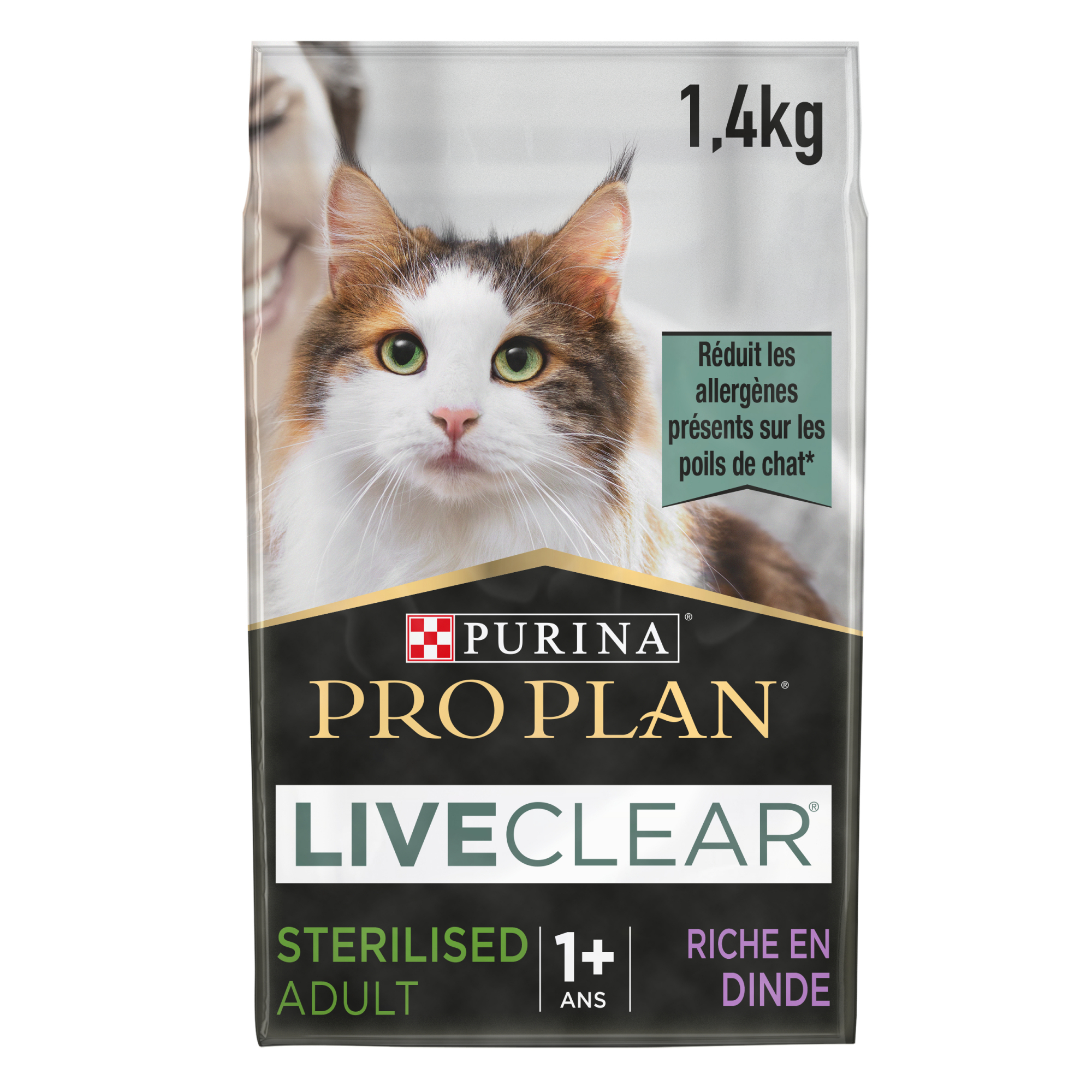 PRO PLAN Liveclear Sterilised Adult 1+con pavo