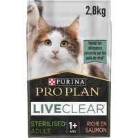 PRO PLAN Liveclear Sterilised Adult 1+ Salmón para gatos