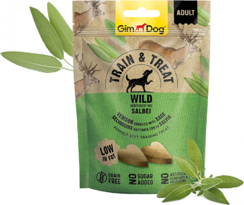 GIMDOG Train & Treat Snack alla selvaggina & salvia per cane