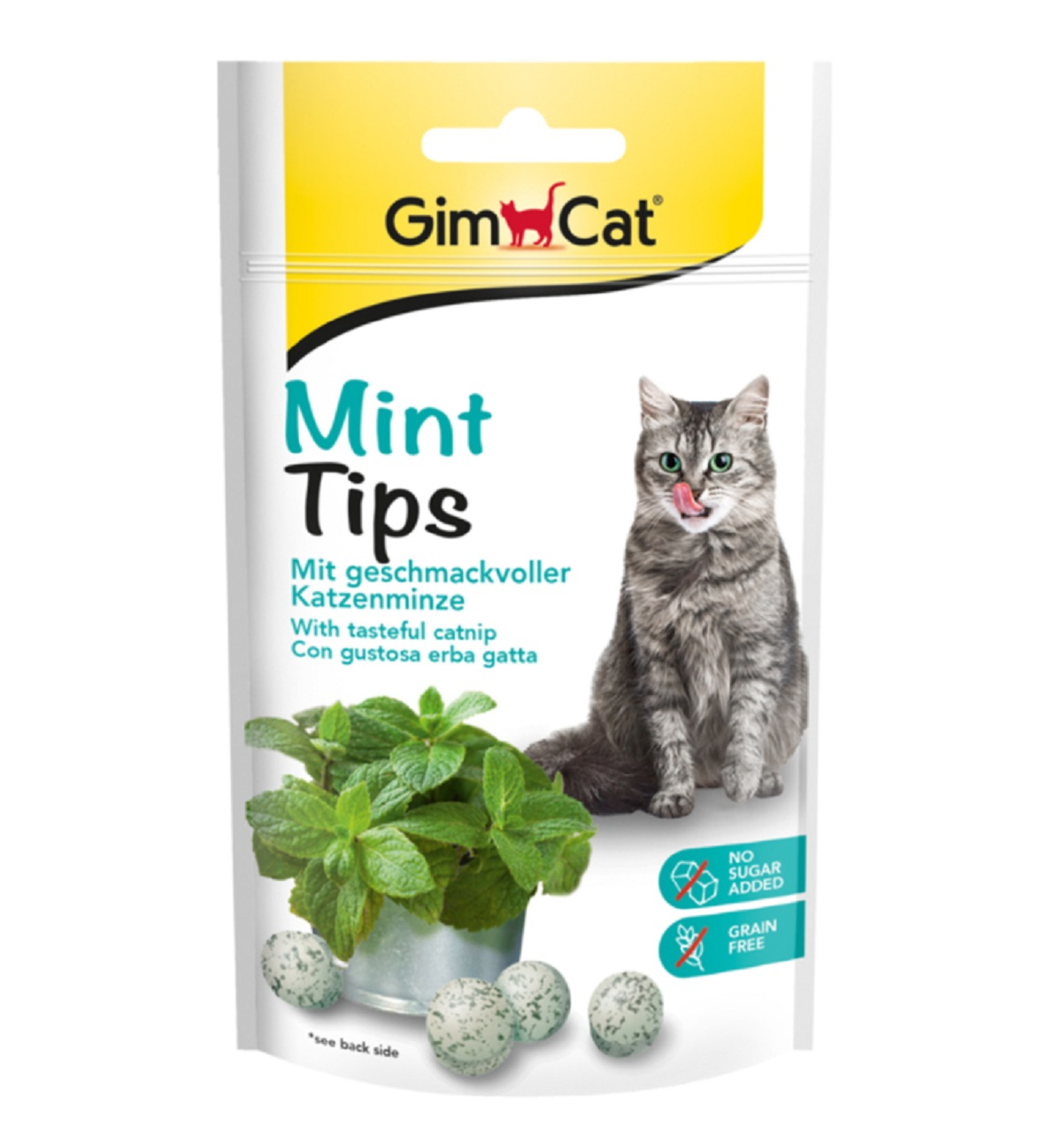 GIMCAT MintTips Snack au goût d'herbes pour chat