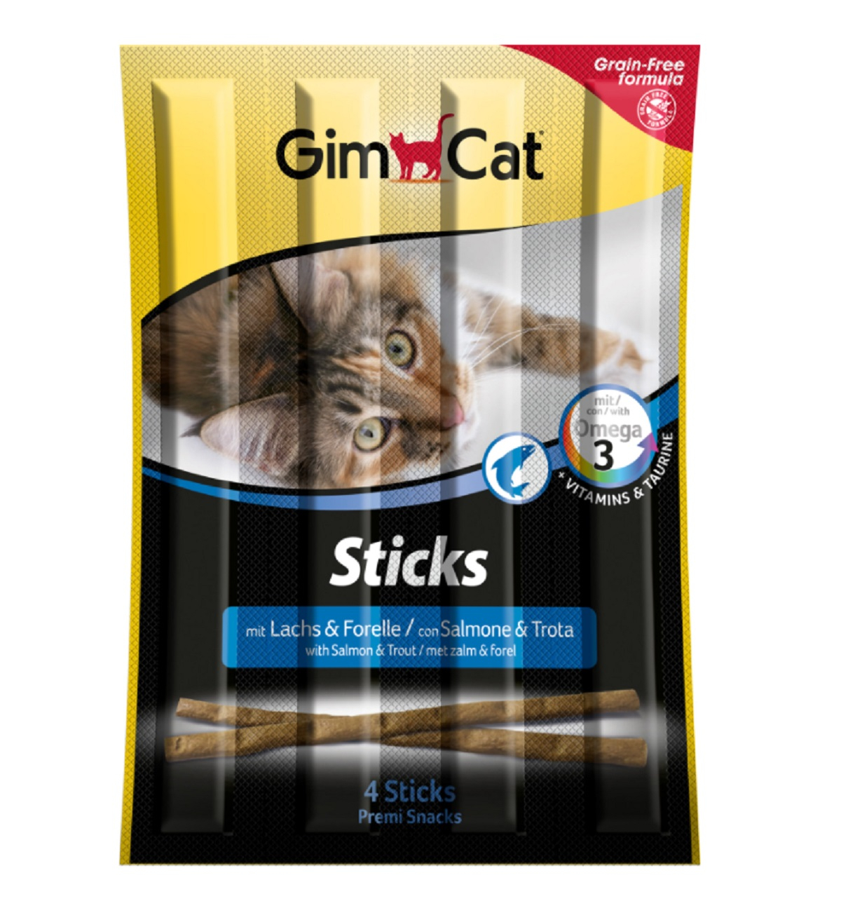 GIMCAT Sticks Bâtonnets à la truite & saumon pour chat
