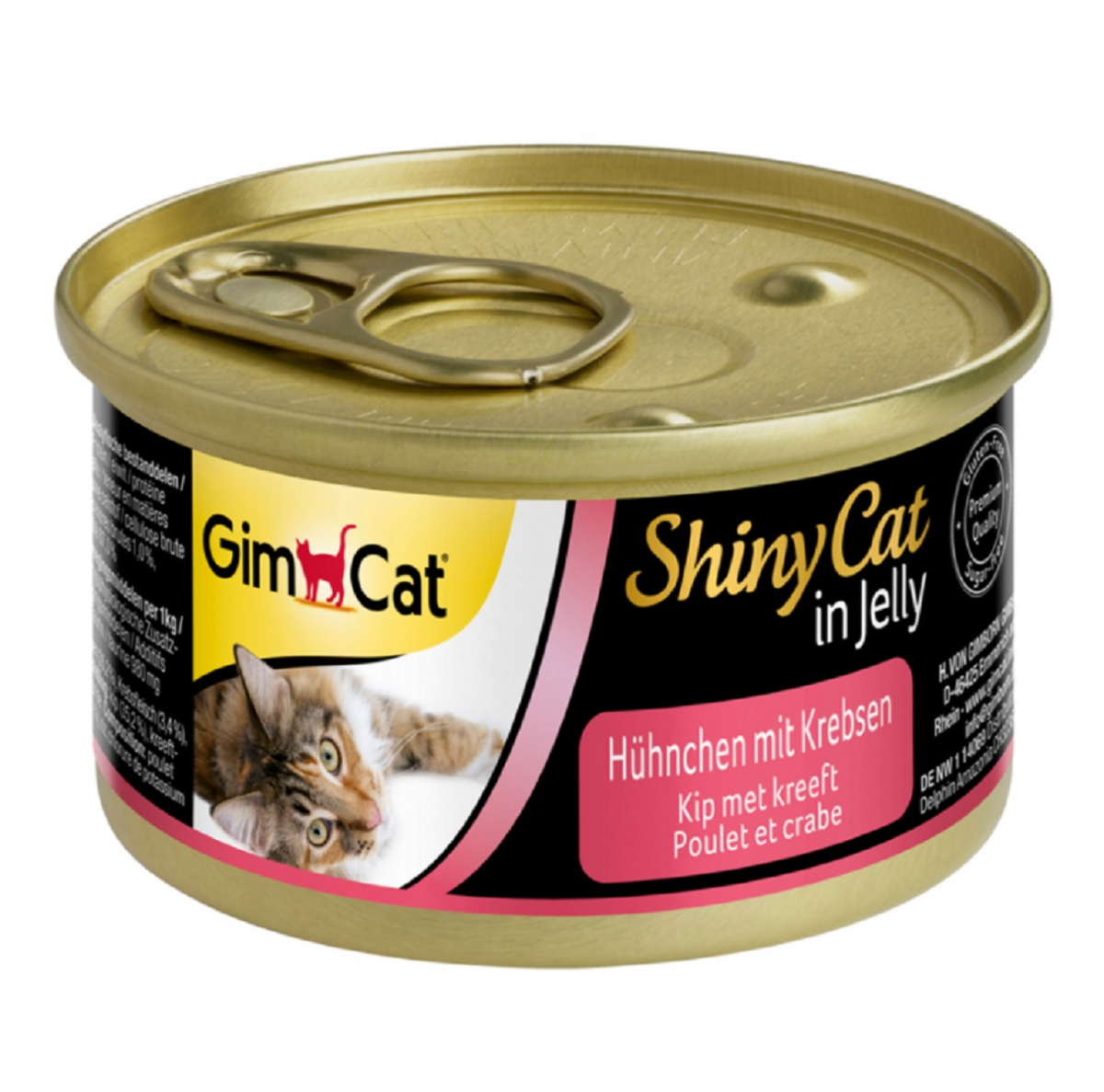 Gimcat Shinycat Hunchen Patee A La Volaille Ecrevisses Pour Chat