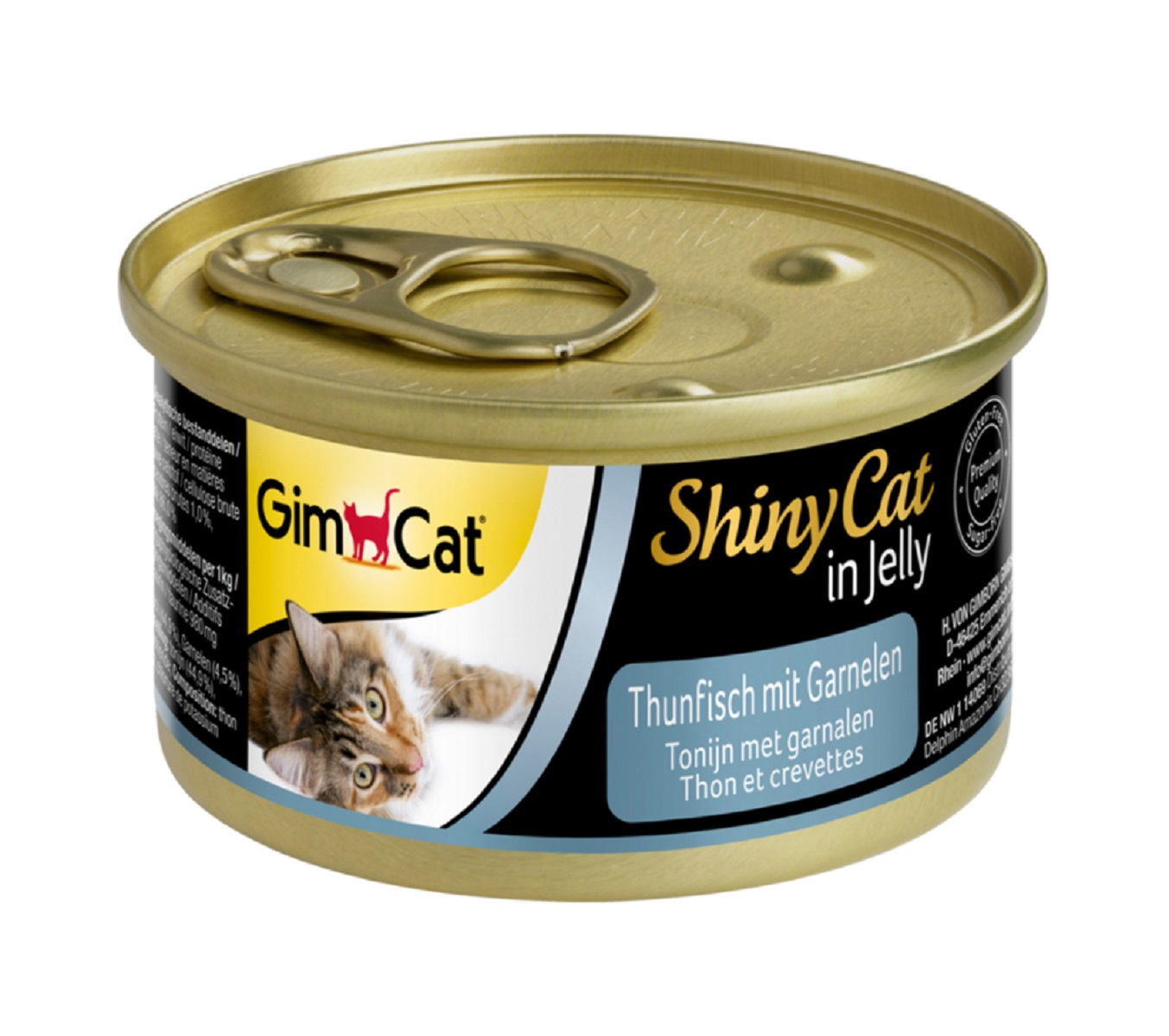 GIMCAT ShinyCat Thunfisch natvoer met tonijn & garnalen