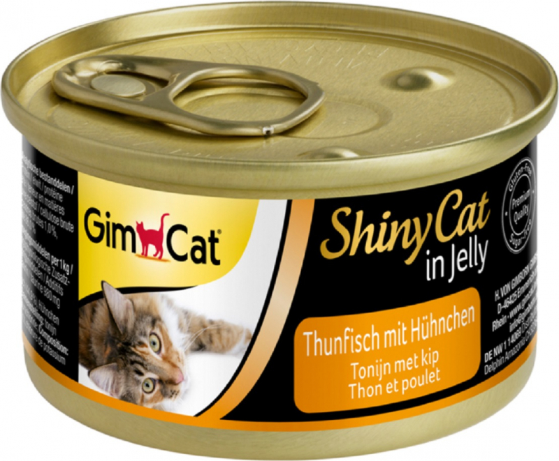 GIMCAT ShinyCat Thunfisch comida húmida para Gatos com Atum & Aves de Capoeira
