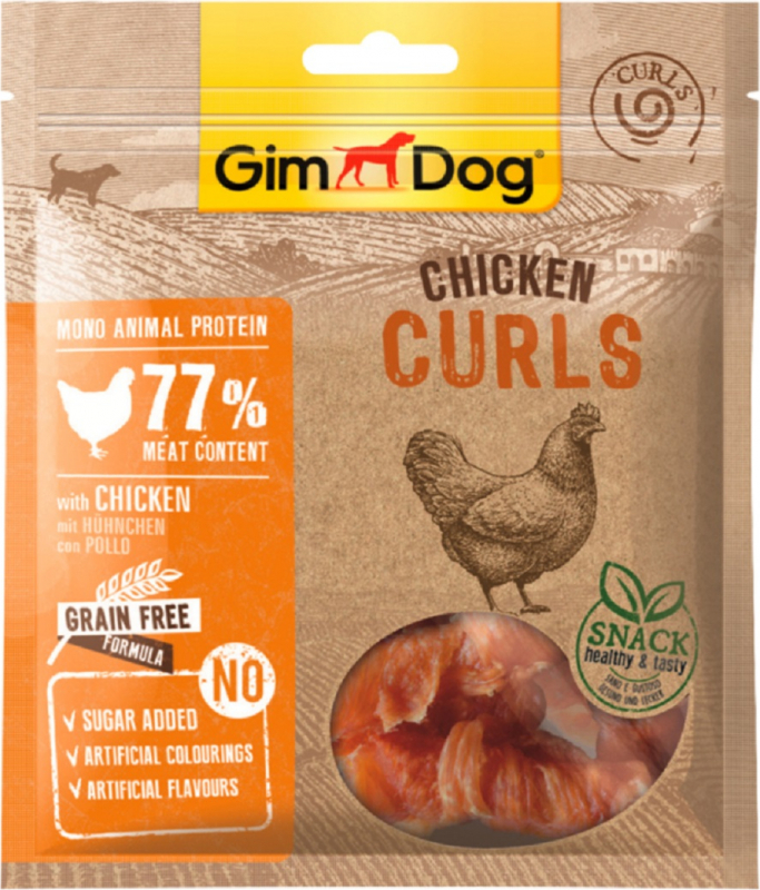 GIMDOG Chicken Curls Friandises au poulet pour chien