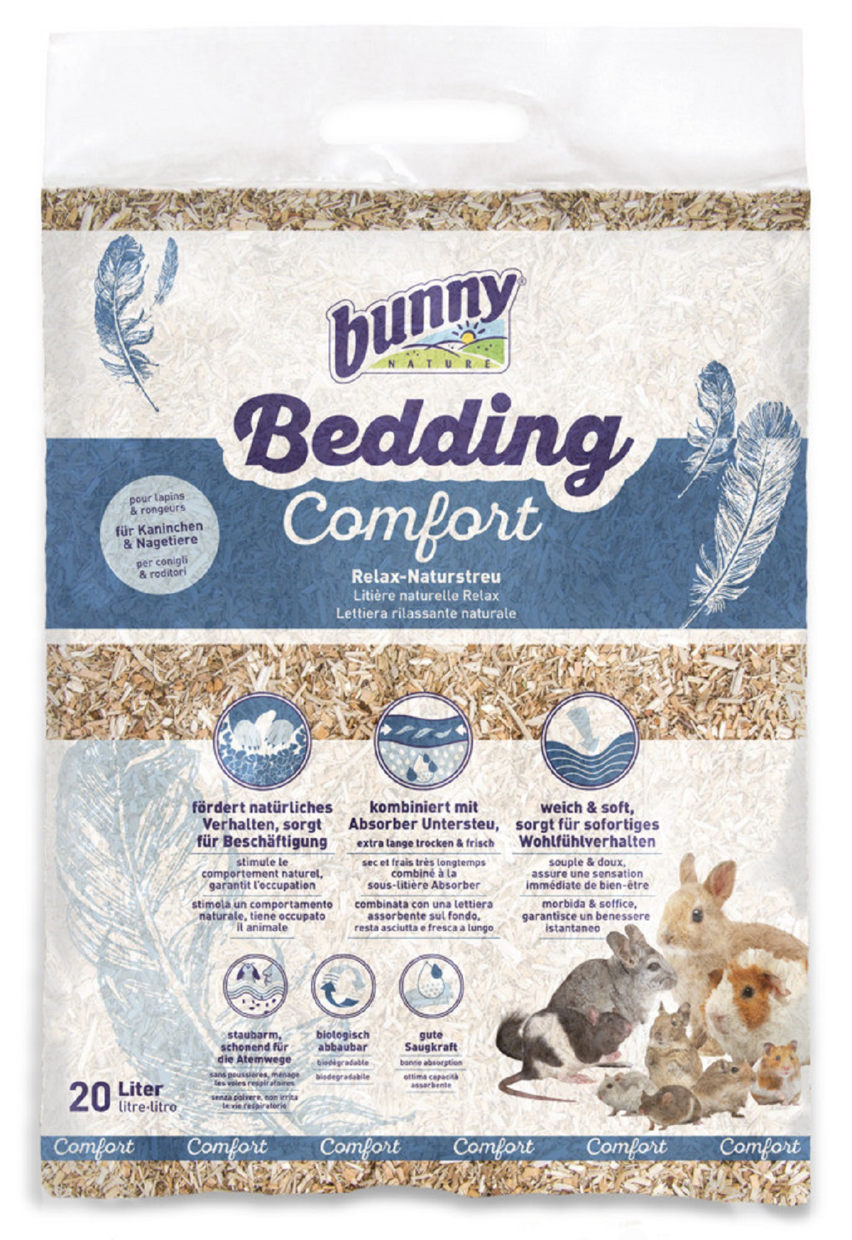 BUNNY Bedding Comfort Litière naturelle Relax Rongeurs