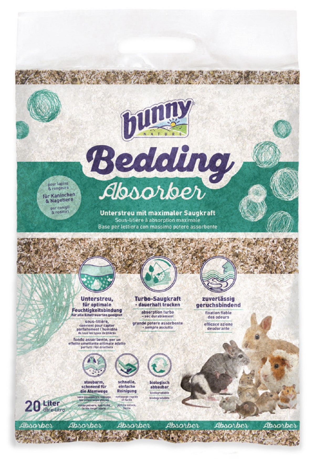 BUNNY Bedding Absorber Lecho ultra absorbente para roedores