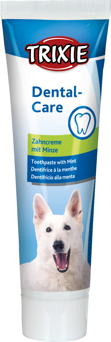 Kit Dentaire Dentifrice Chien 2x100g Gout Menthe + Brosse a dents