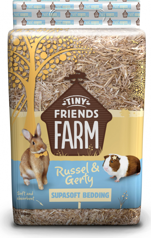 Tiny Friends Farm Russel & Gerty Supasoft Bedding litière en paille rongeurs