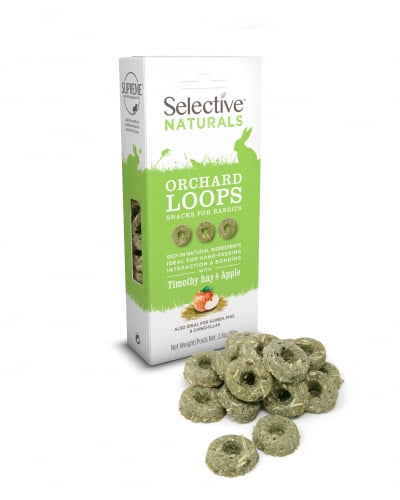 Selective Naturals Orchard Loops Heno de Timothy y Manzana para conejos y roedores