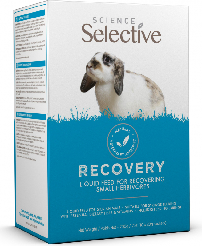 Suprême Science Selective Vetcare Recovery Sachet aliment de gavage lapin