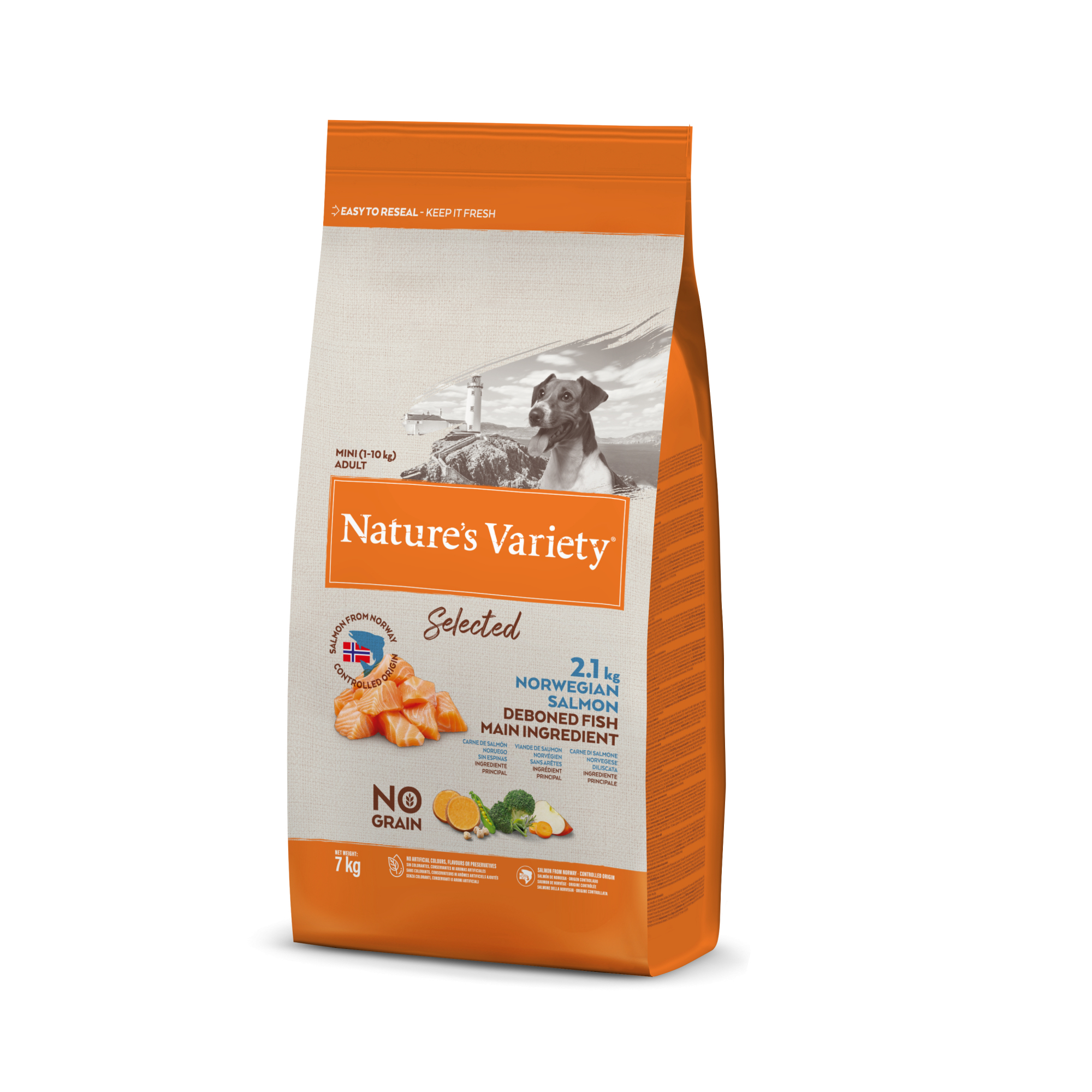 NATURE'S VARIETY Selected Salmón de Noruega sin cereales para perros pequeños