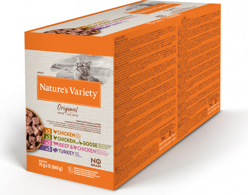 NATURE'S VARIETY Original multipack de pâtées sans céréales pour chat adulte