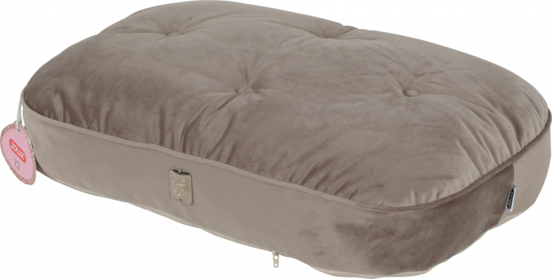 Coussin déhoussable chesterfield taupe Chambord pour chat
