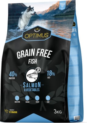 OPTIMUS Adult Grain Free Fish Pescado sin cereales para perros
