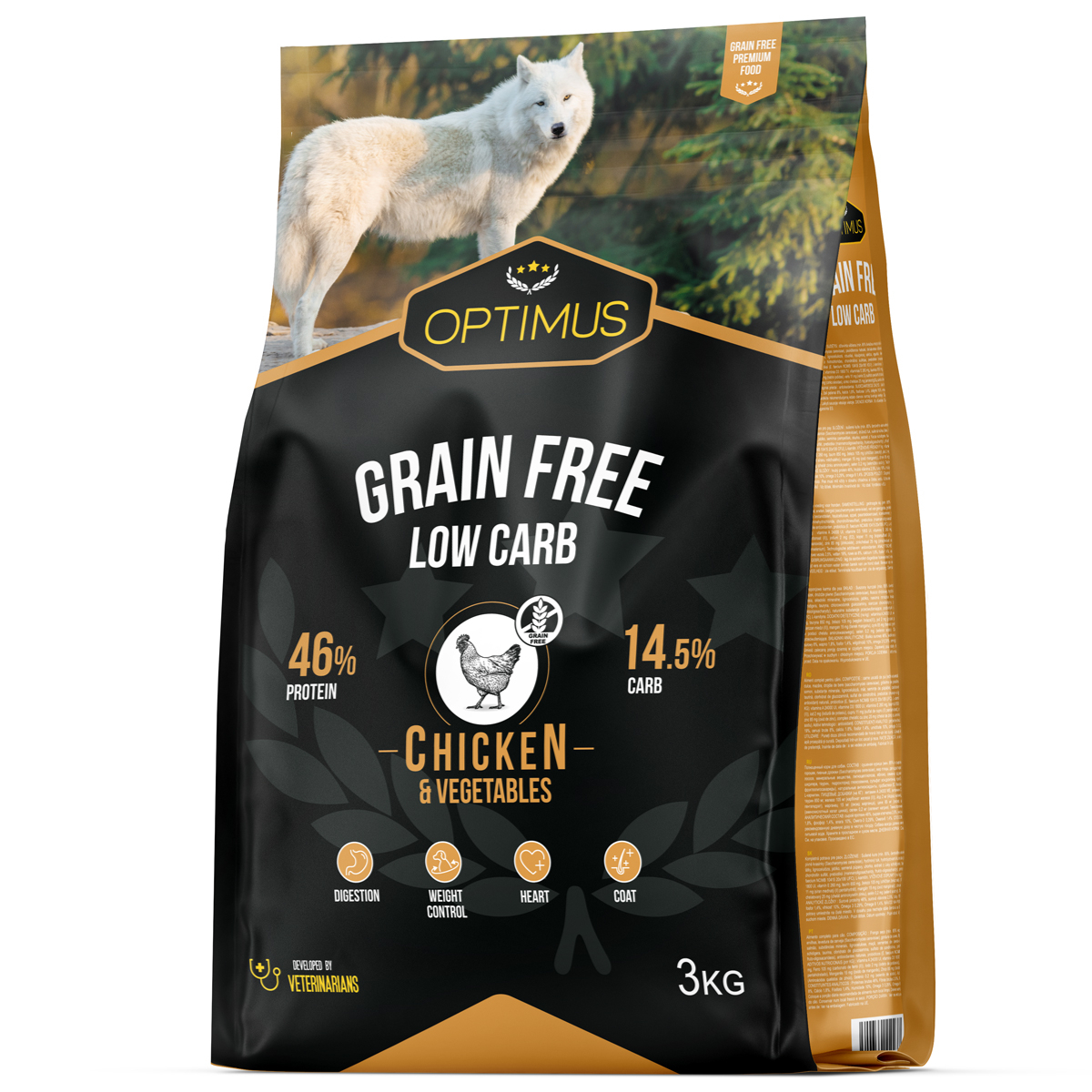 OPTIMUS Adult Grain Free Low Carb pour chien