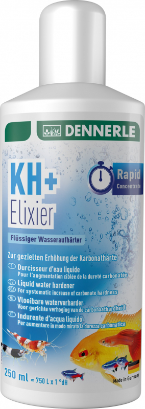 Dennerle KH+ Elixier, Wasserhärter