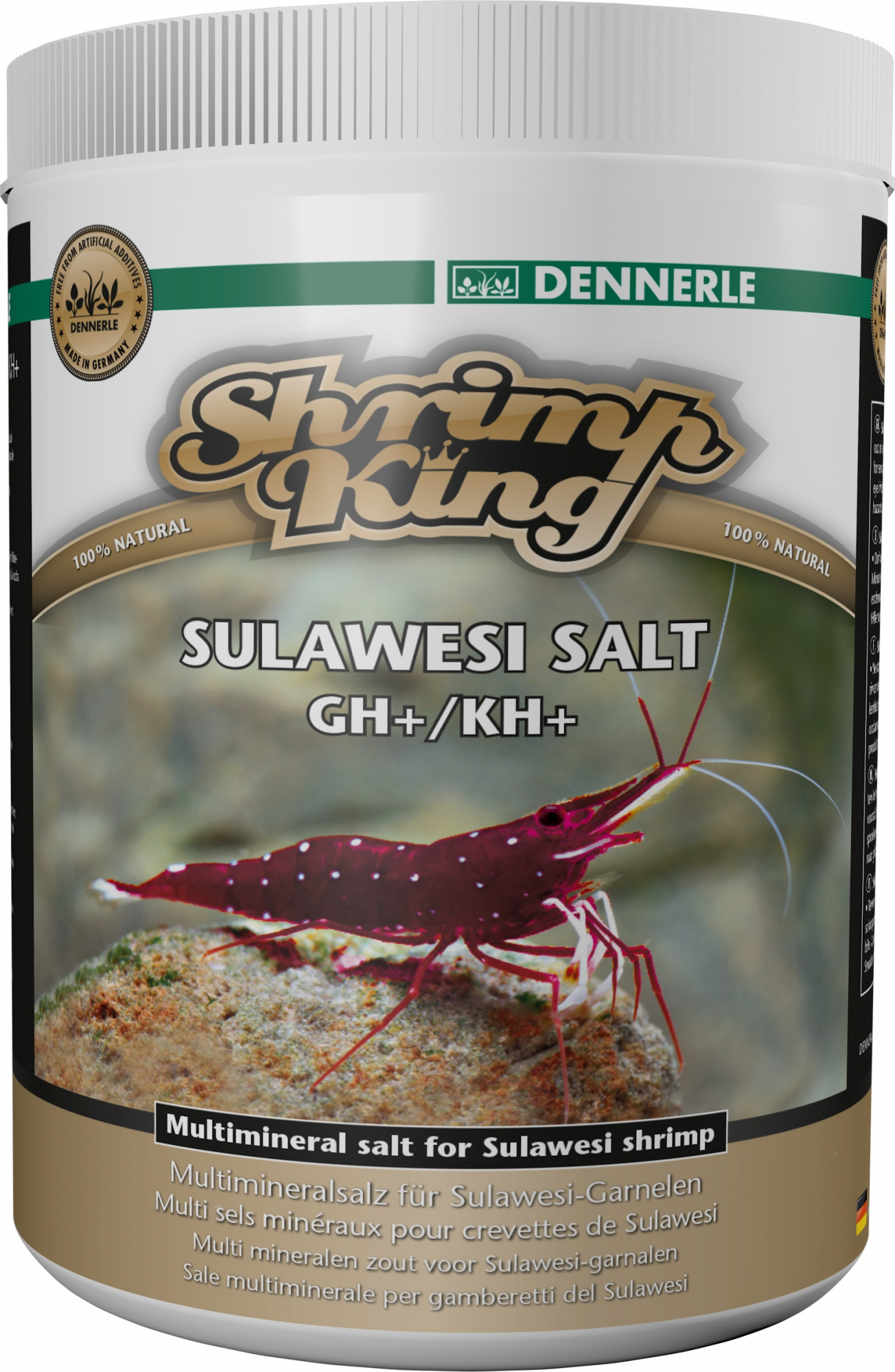 Dennerle Shrimp King Sulawesi Salt, sels multi minéraux pour crevettes des lacs de Sulawesi