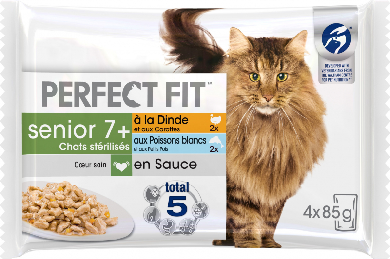 PERFECT FIT Comida húmeda para gatos senior y esterilizados