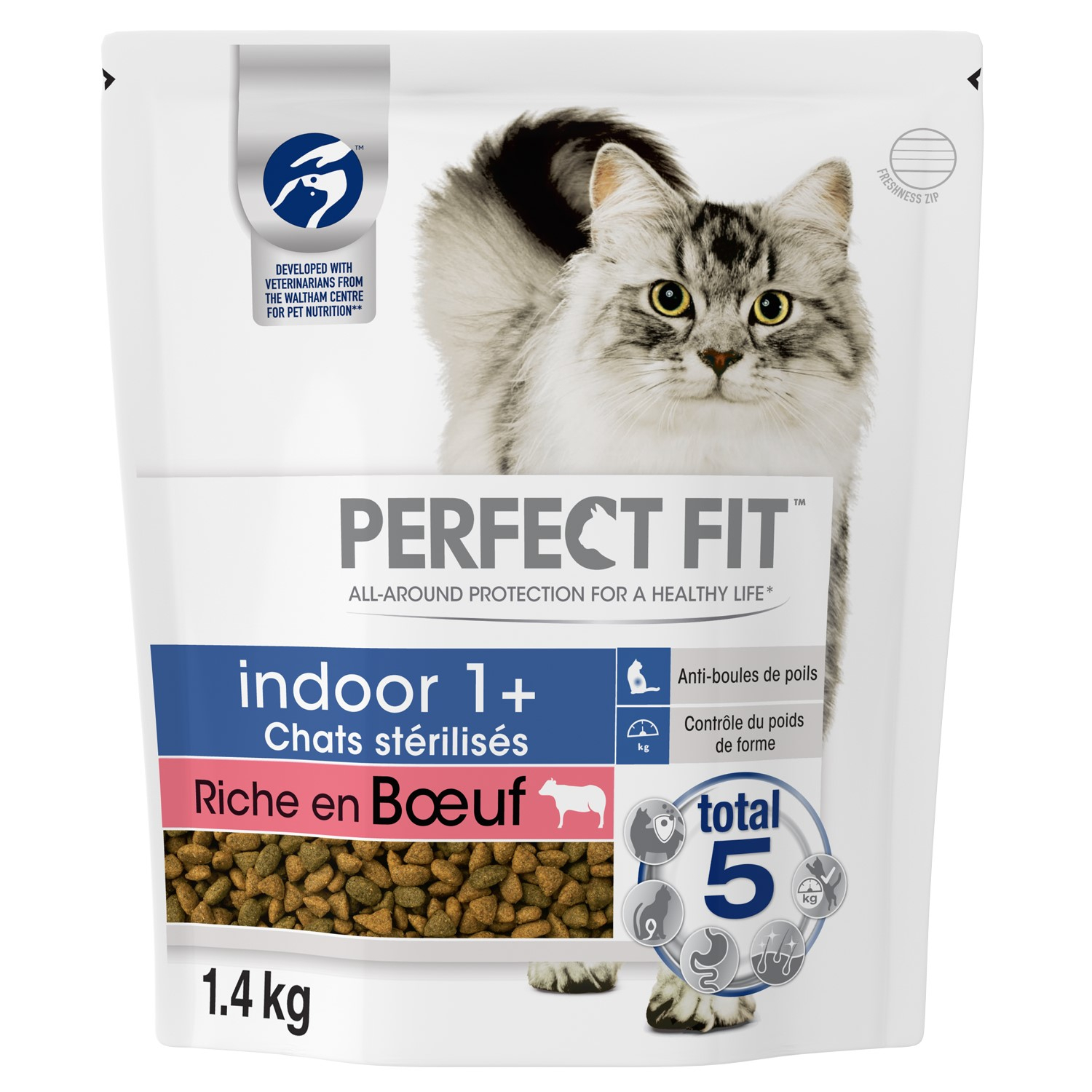 PERFECT FIT Indoor 1 + Cat Sterilized, met rund