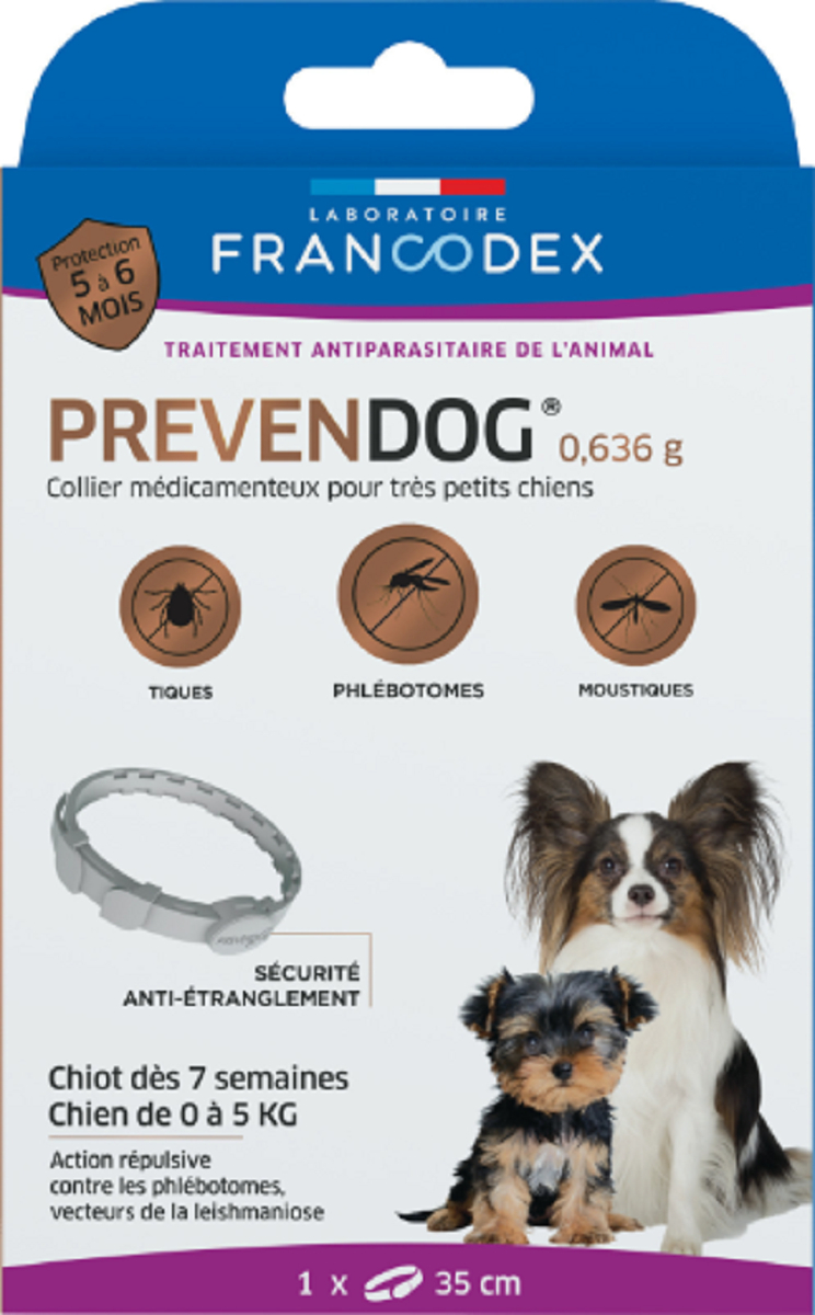 Francodex Prevendog Halsband zur Schädlingsbekämpfung 3 Größen