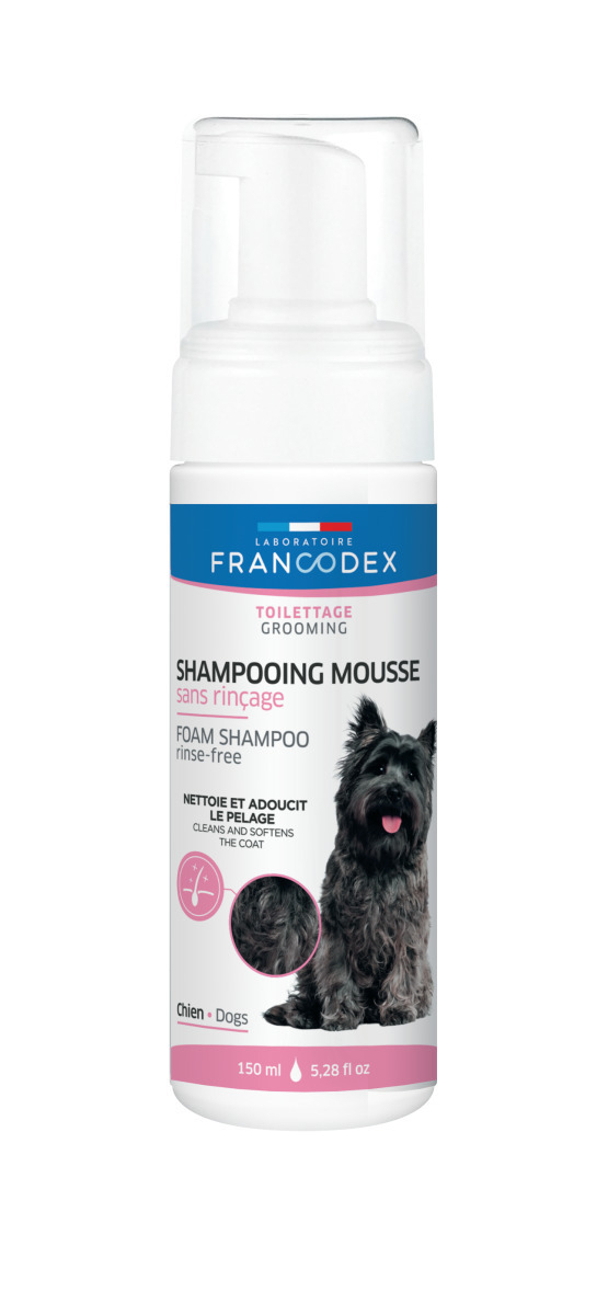 Francodex Schaumshampoo ohne Ausspülen für Hunde