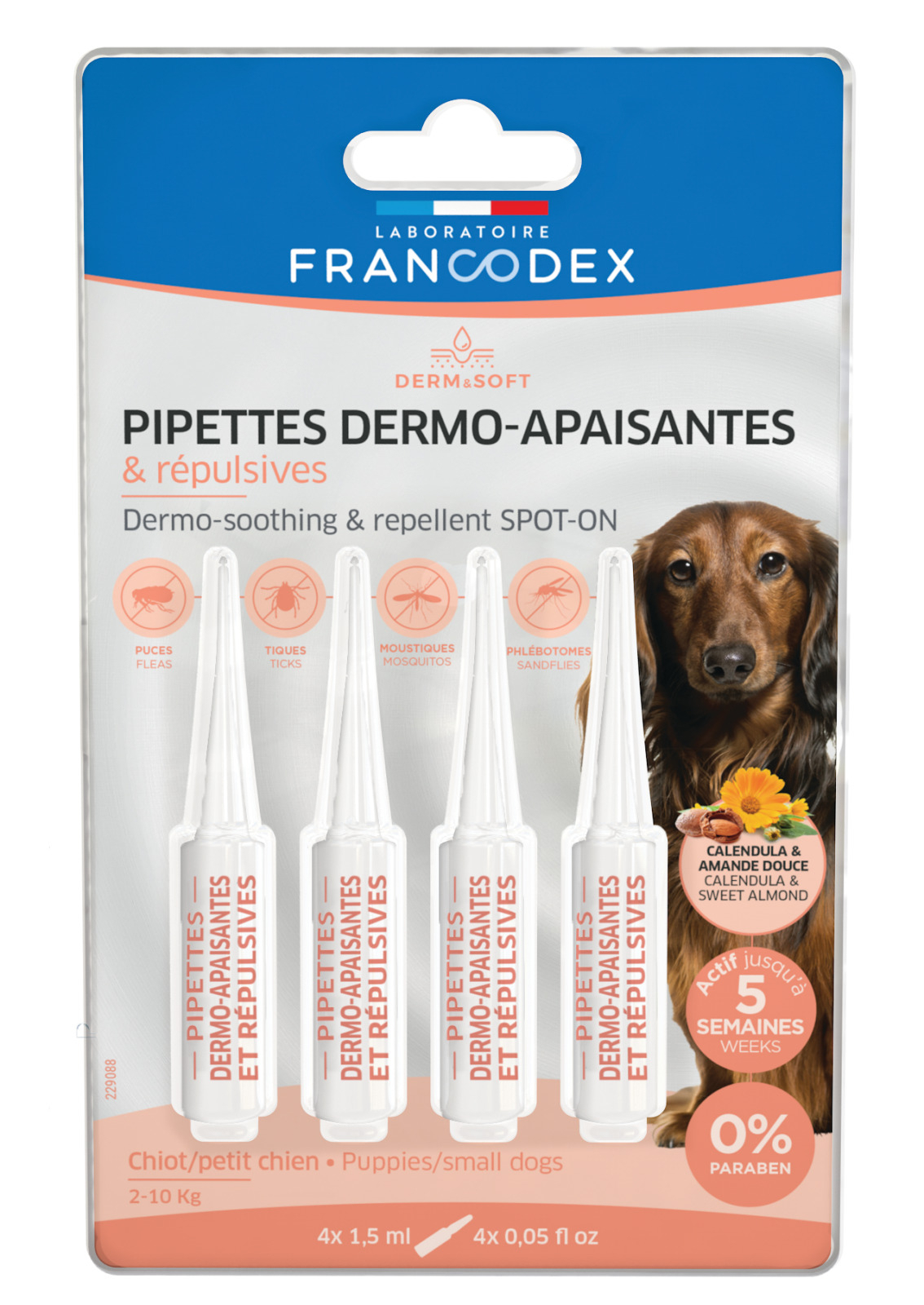 Francodex Pipetten Dermo Insektenschutzmittel für Hunde x4