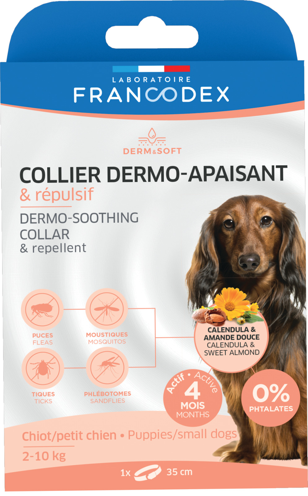 Francodex Dermo Halsband Insektenschutzmittel für Hunde