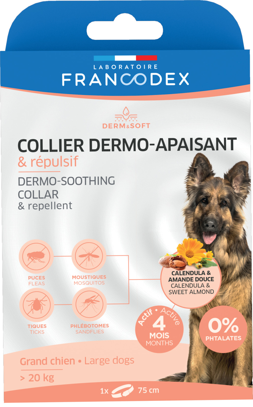 Francodex Collare Dermo Repellenti per insetti per cani