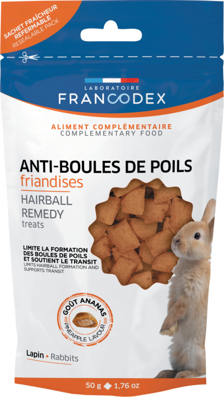 Friandises anti-boules de poils pour lapin FRANCODEX