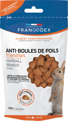 Antihaarbal snacks voor konijnen FRANCODEX